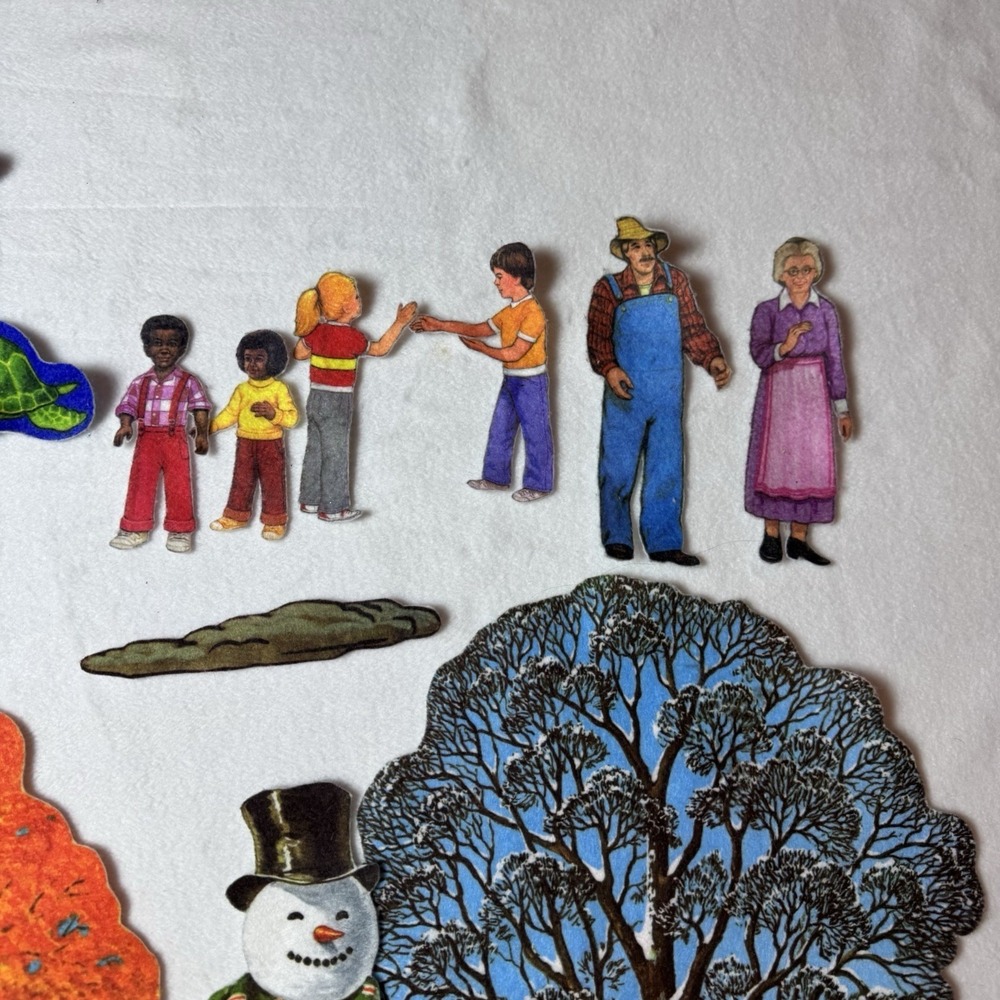 Vintage Story Teller Flannel Graph Educational Flannelgraph Seasons Vehicles - Picture 4 of 10